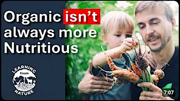 YouTube video thumbnail for "New Research Reveals the Secret to Nutrient-Dense Food" by Dr. Wendy Seabrook on her Learning from Nature channel.